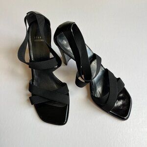 Stuart Weitzman Travelex Leather Sandal Black